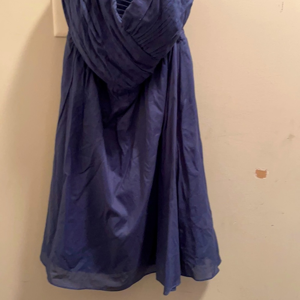Never worn express navy blue strapless dress.